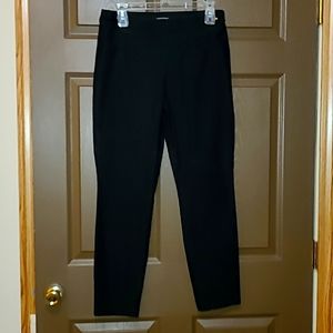 Black straight leg trousers